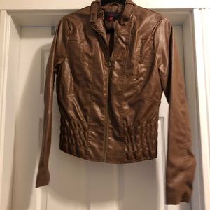 Brown leather jacket